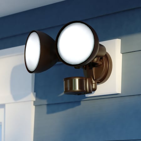 Vaxcel Bronze Motion Sensor Dusk to Dawn Outdoor Security Flood Light - 240 Degree Range - 85 Ft. T0697